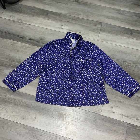 Carole Hochman pajamas Set long sleeve and pants elastic waist medium stars moon - Picture 1 of 3